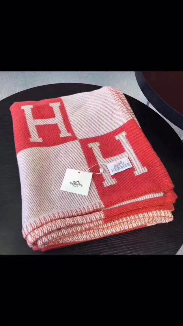 Hermes original wool avalon blanket HB0065 red