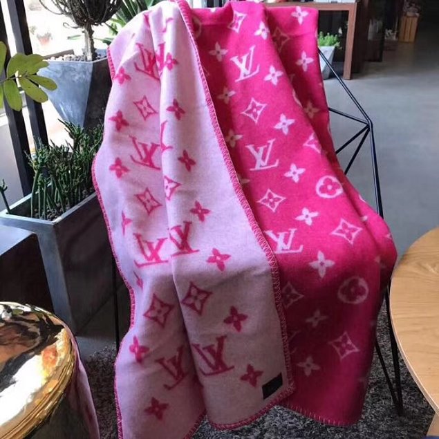 2018 louis vuitton top quality blanket L285 rose red