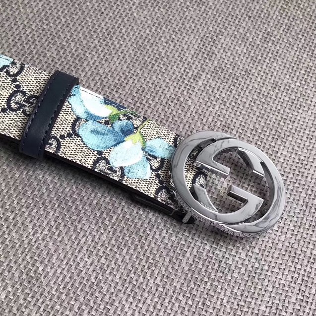 GG original blooms canvas belt 37mm 370543 blue