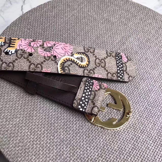 GG original blooms canvas belt 37mm 370543 pink