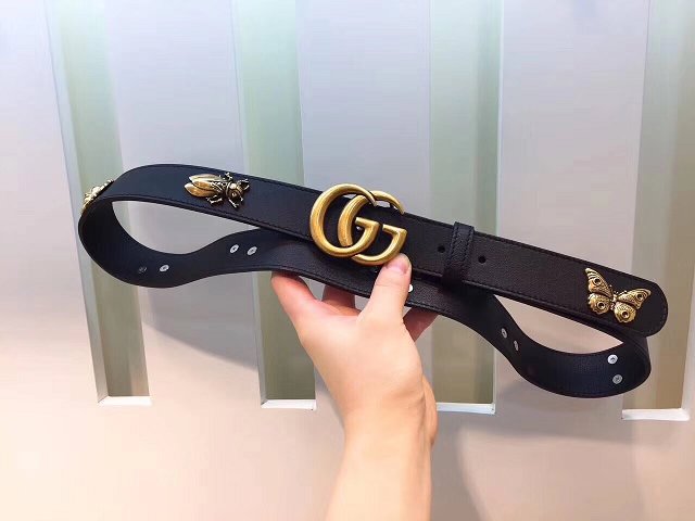 GG original calfskin animals belt 38mm 405624 black