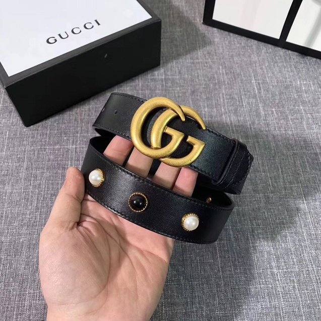 GG original calfskin belt 35mm 223891 black 