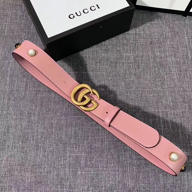 GG original calfskin belt 35mm 223891 pink