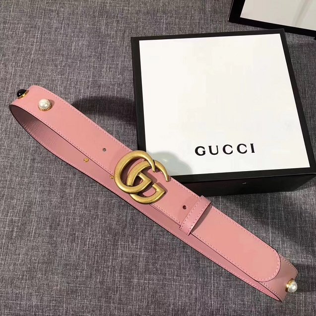 GG original calfskin belt 35mm 223891 pink