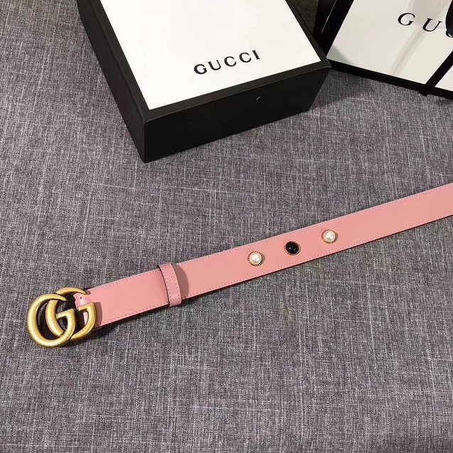 GG original calfskin belt 35mm 223891 pink