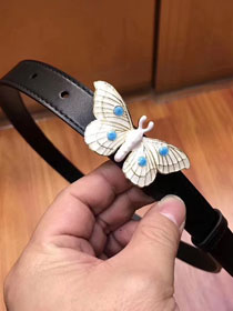 GG original calfskin butterfly belt 20mm 499634 black