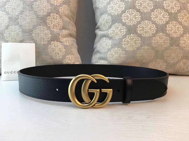 GG original calfskin flower belt 38mm 405624 black