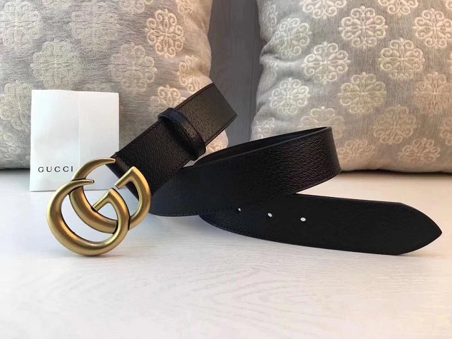 GG original calfskin flower belt 38mm 405624 black