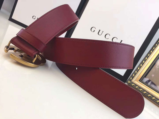 GG original calfskin flower belt 38mm 405624 bordeaux