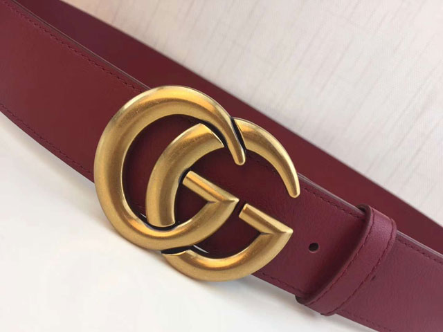 GG original calfskin flower belt 38mm 405624 bordeaux