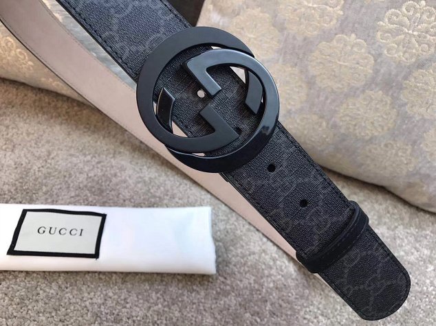 GG original supreme canvas belt 38mm 411924 grey