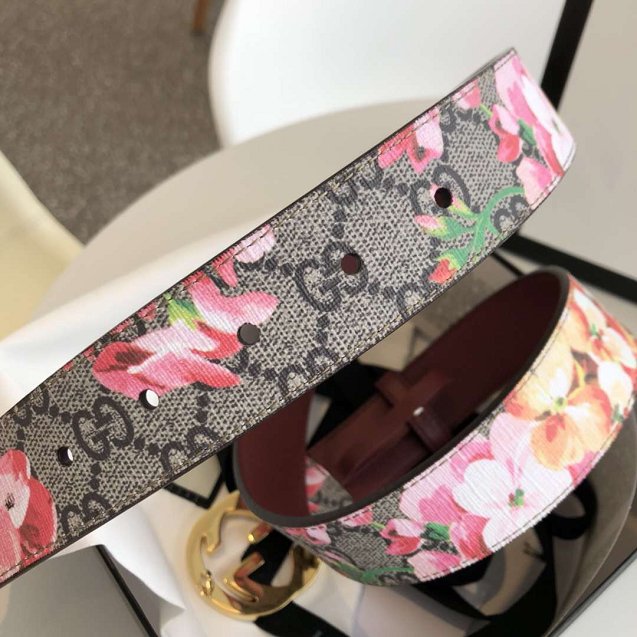 GG original blooms canvas belt 37mm 370543 pink