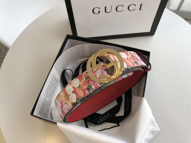 GG original blooms canvas belt 37mm 370543 red