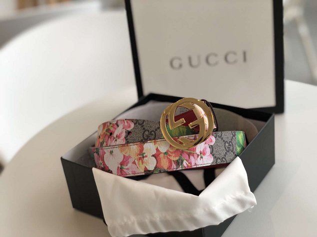 GG original blooms canvas belt 37mm 370543 red