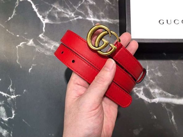 GG original calfskin belt 20mm 409417 red