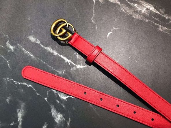 GG original calfskin belt 20mm 409417 red