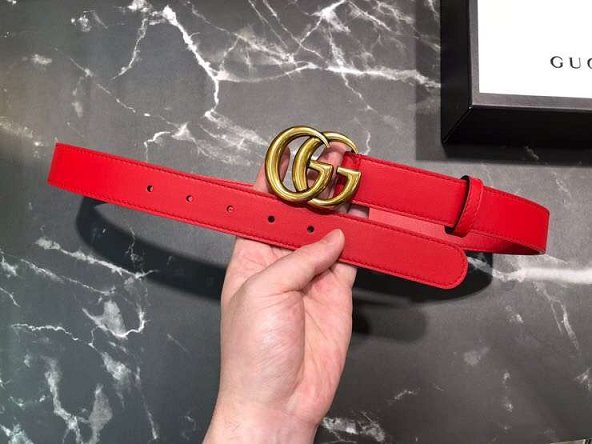 GG original calfskin belt 30mm 409418 red