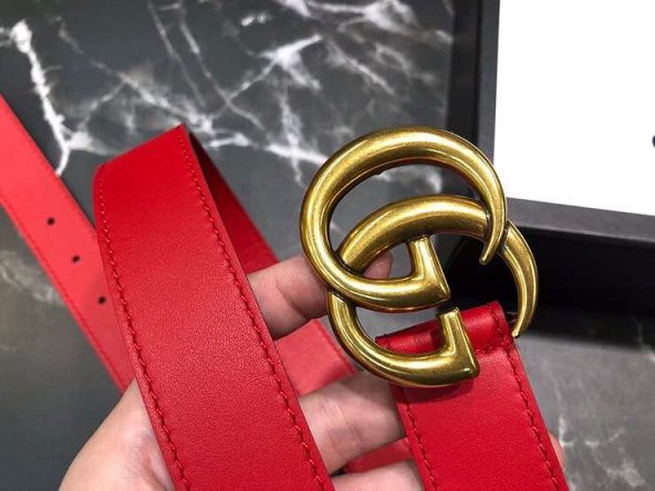 GG original calfskin belt 30mm 409418 red