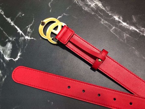 GG original calfskin belt 30mm 409418 red