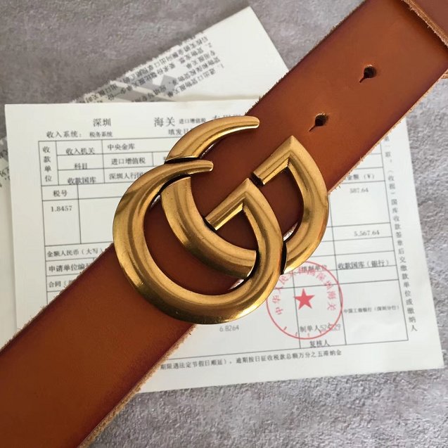 GG original calfskin belt 30mm 414516 brown