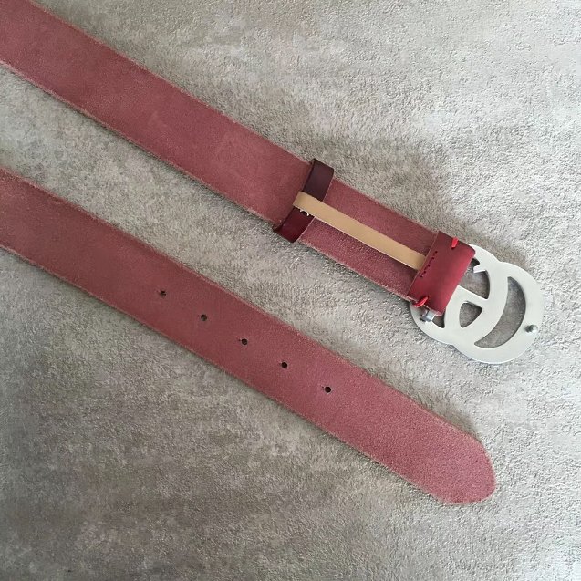 GG original calfskin belt 30mm 414516 wine red