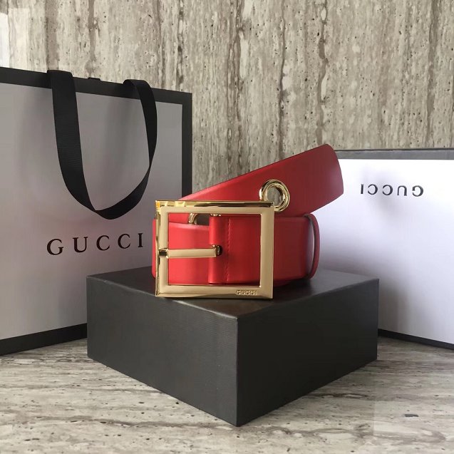 GG original calfskin belt 48mm 525040 red