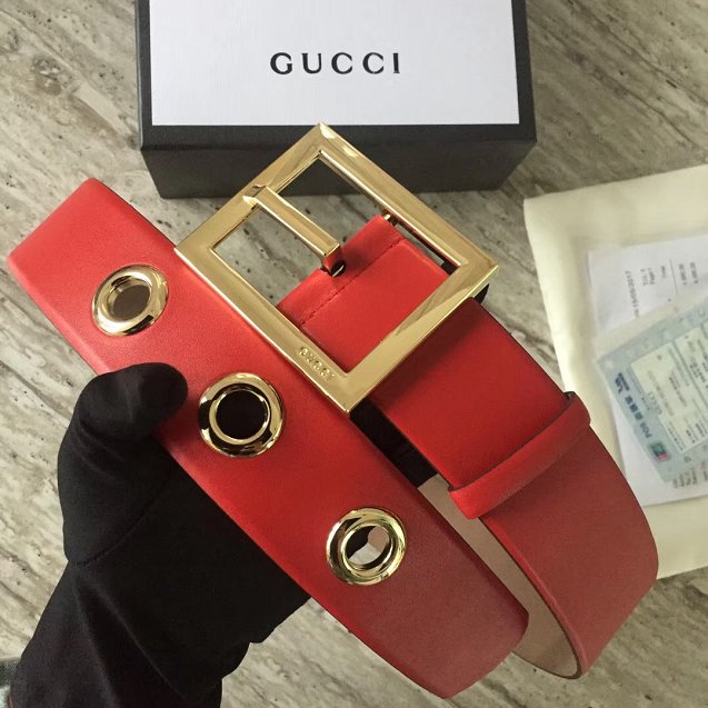 GG original calfskin belt 48mm 525040 red