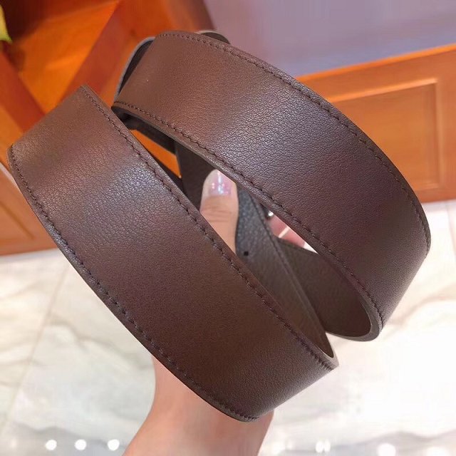 GG original calfskin belt with butterfly 38mm 499634 dark coffee