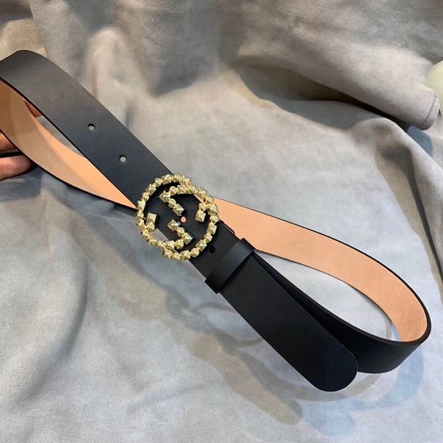 GG original calfskin belt with double G 30mm 388991 black