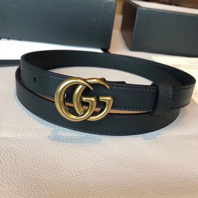 GG original calfskin belt with double G 30mm 409418 black