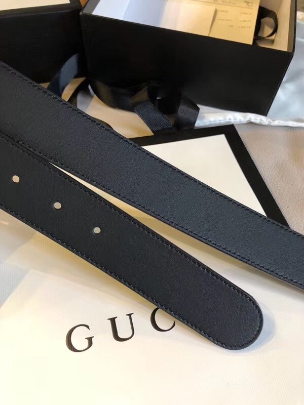 GG original calfskin belt with double G 30mm 409418 black