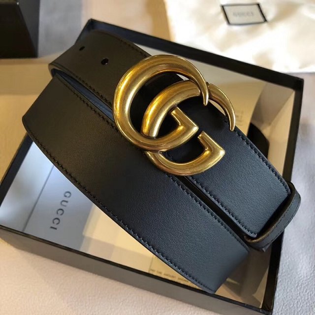 GG original calfskin belt with double G 35mm 409420 black