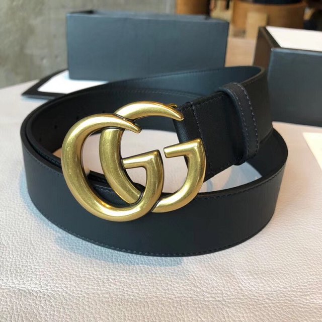 GG original calfskin belt with double G 40mm 409419 black