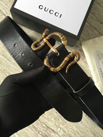 GG original calfskin snake buckle belt 38mm 458935 black