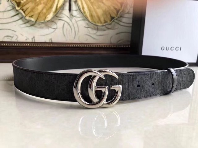 GG original canvas belt with G buckle 35mm 473030 black