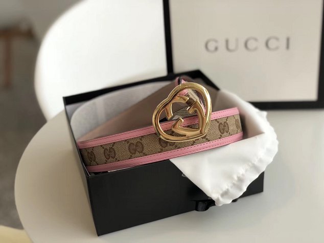 GG original canvas supreme belt 114876 pink