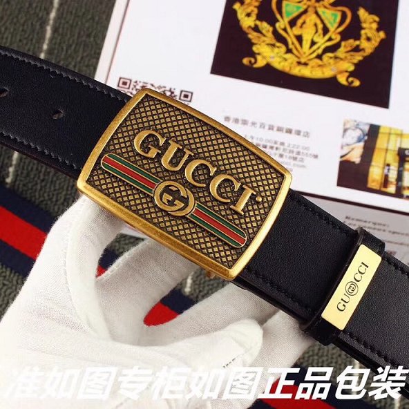 GG original nylon web belt 38mm 523312 red&blue