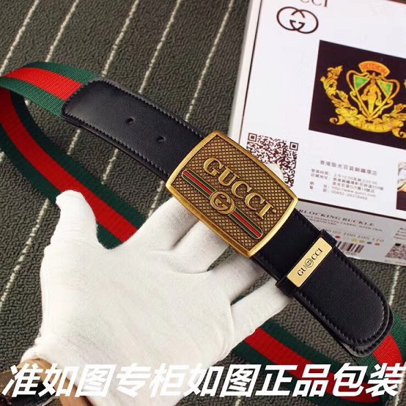 GG original nylon web belt 38mm 523312 red&green