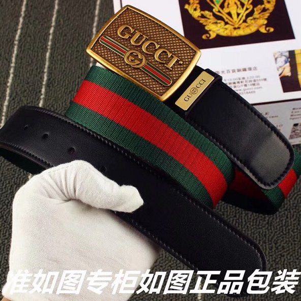 GG original nylon web belt 38mm 523312 red&green