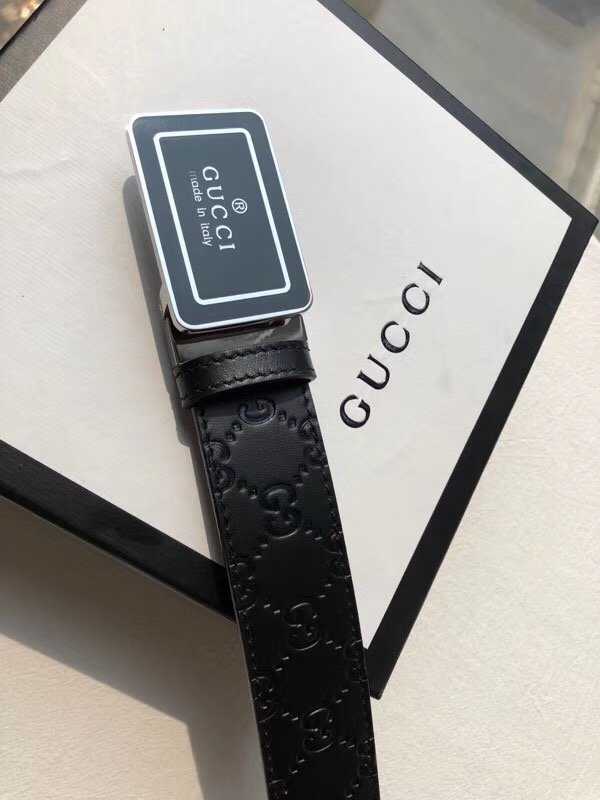 GG original signature calfskin belt 35mm 472030 black 