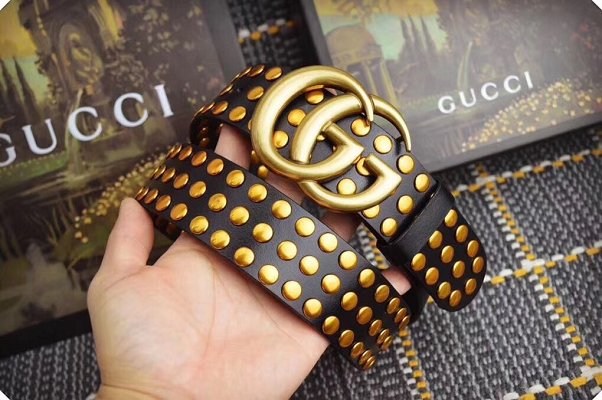 GG original studded calfskin belt 40mm 409416 black