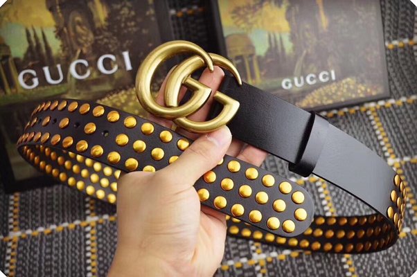 GG original studded calfskin belt 40mm 409416 black