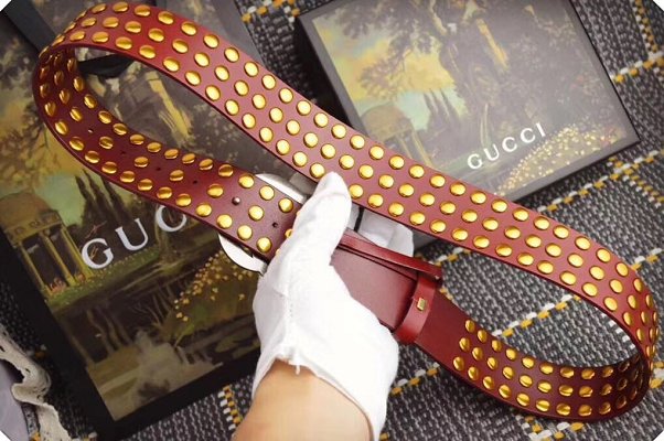 GG original studded calfskin belt 40mm 409416 bordeaux