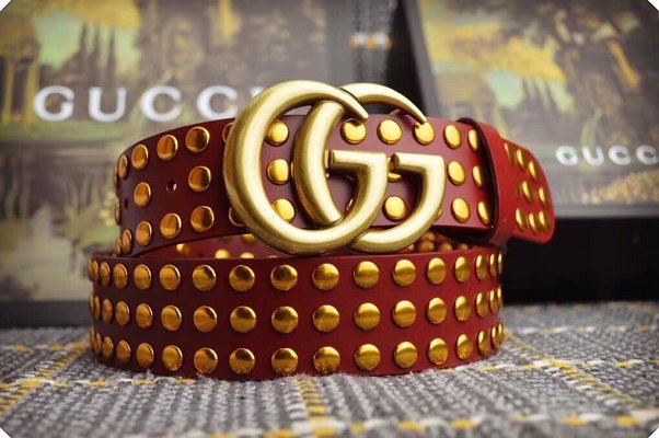 GG original studded calfskin belt 40mm 409416 bordeaux