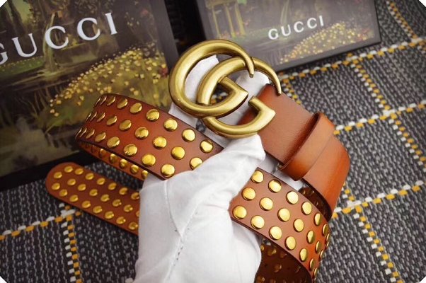 GG original studded calfskin belt 40mm 409416 brown