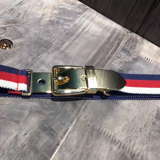 GG original web belt with square buckle 38mm 476450 red&blue