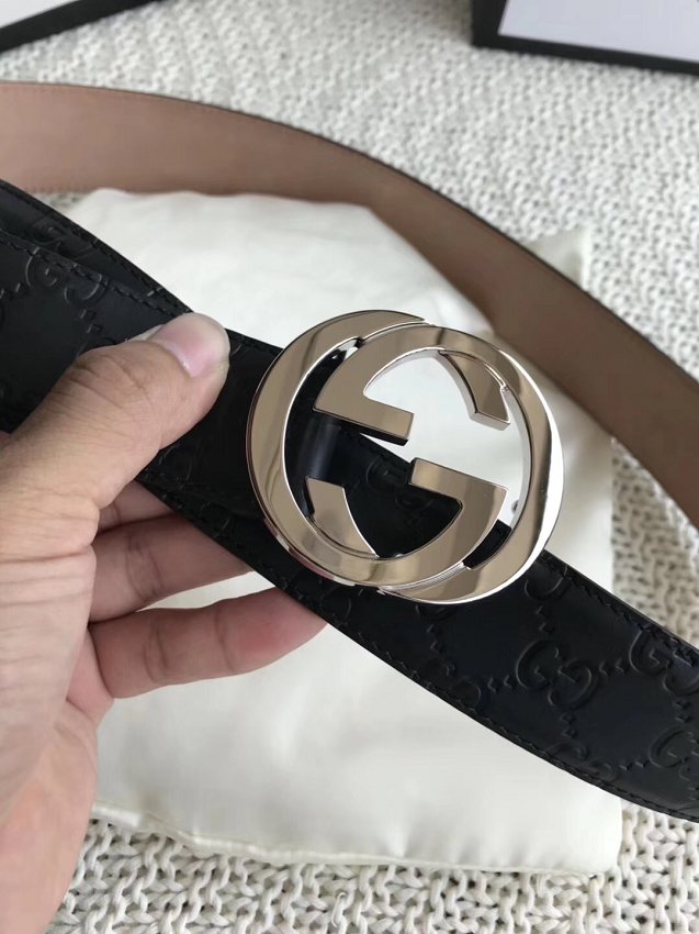 Gucci original canvas supreme belt 38mm 411924 black