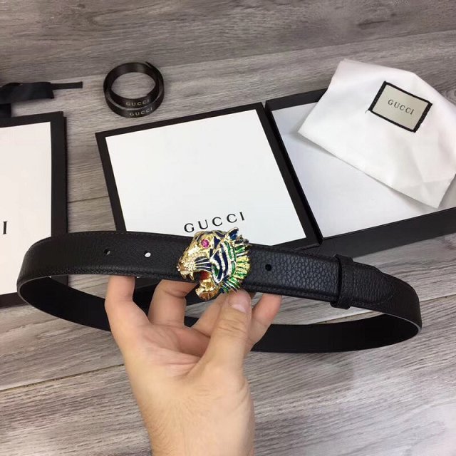 Gucci original grained calfskin belt 30mm 474345 black