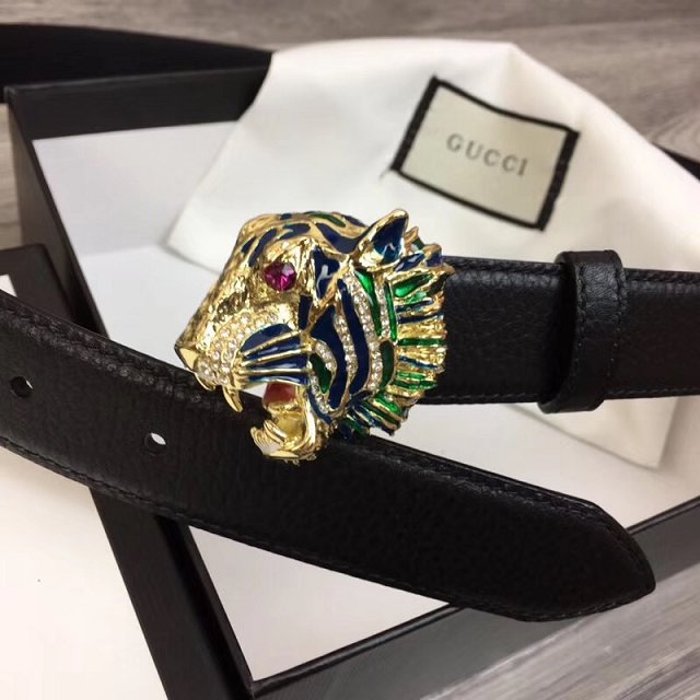 Gucci original grained calfskin belt 30mm 474345 black