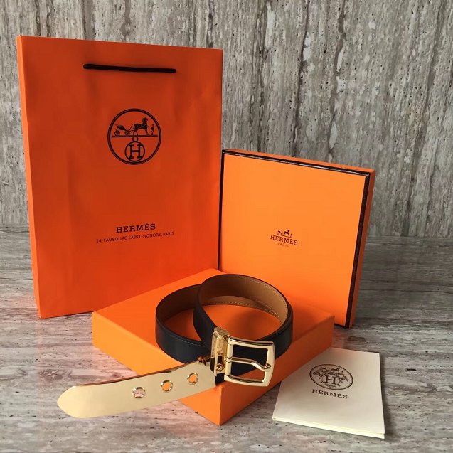 Hermes original calfskin belt 24mm H076313 black